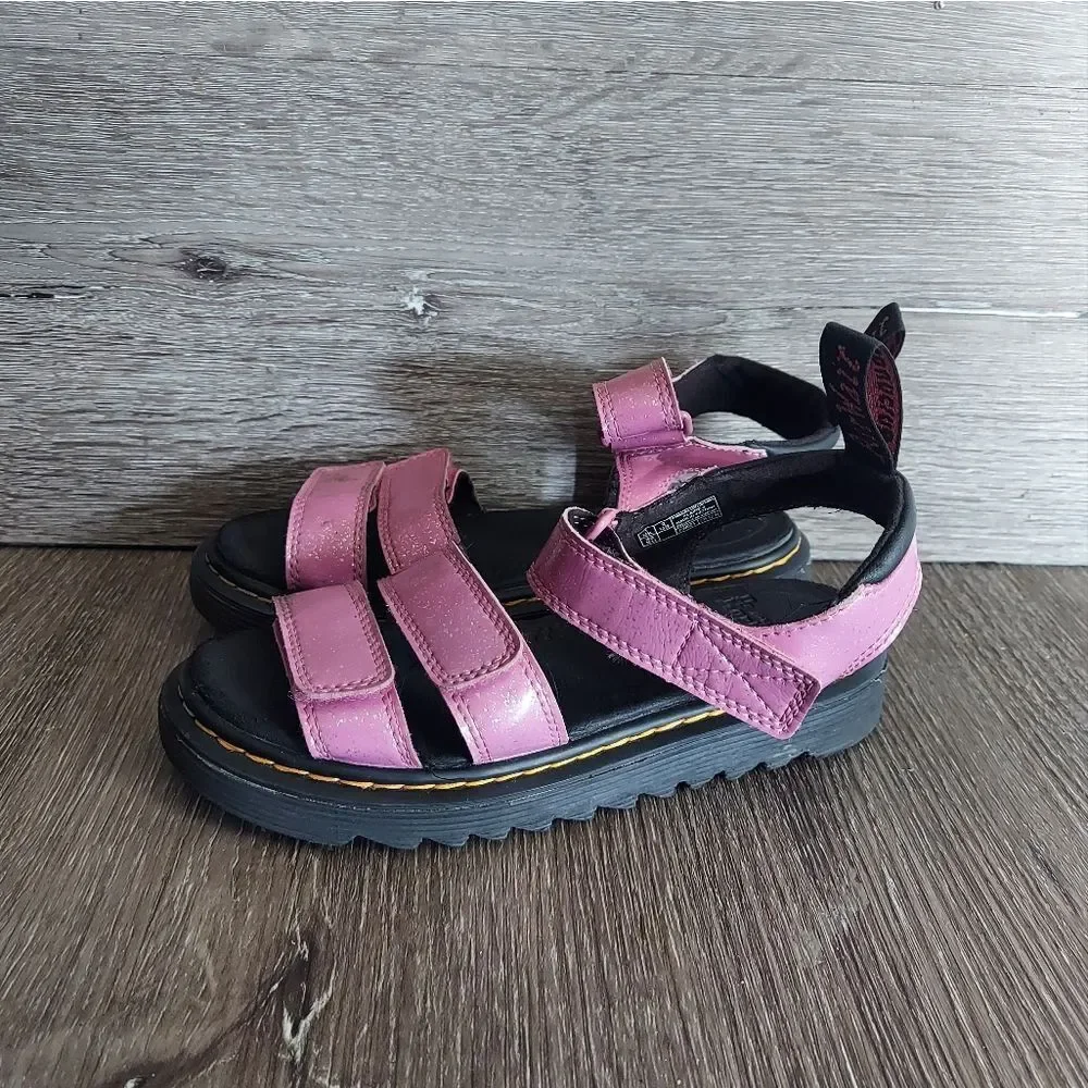 Dr. Martens Junior Klaire Glitter Sandals Size 2